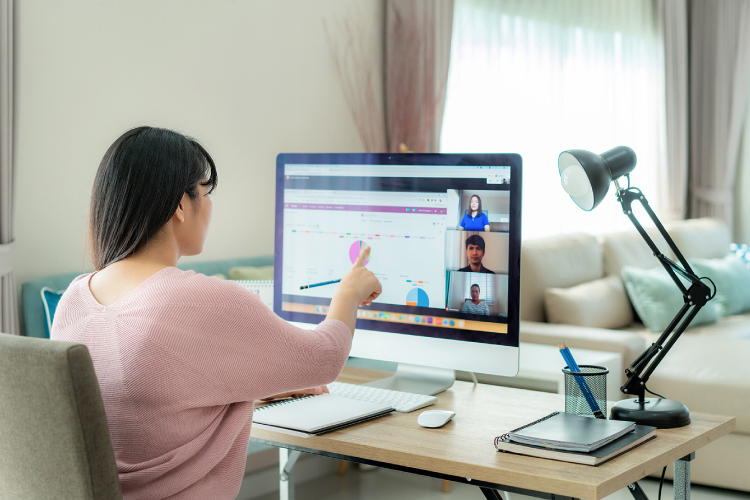 online kantoor inrichten thuiswerken corona videobellen vergaderen