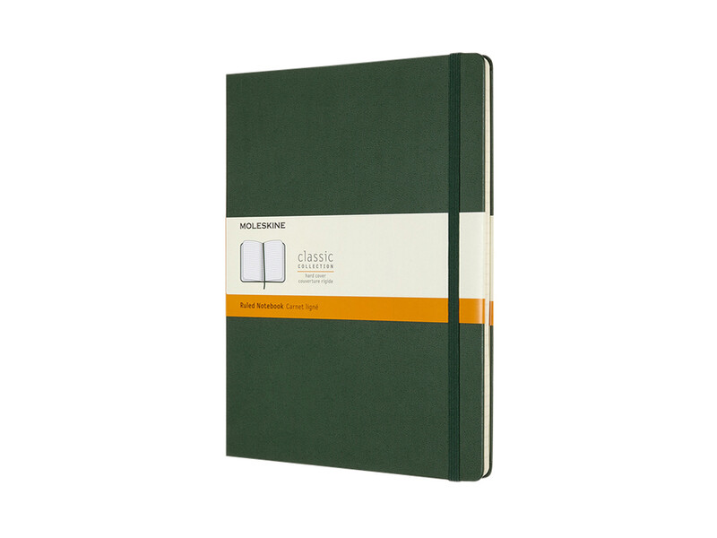 Notitieboek Moleskine XL 190x250mm lijn hard cover myrtle green 1