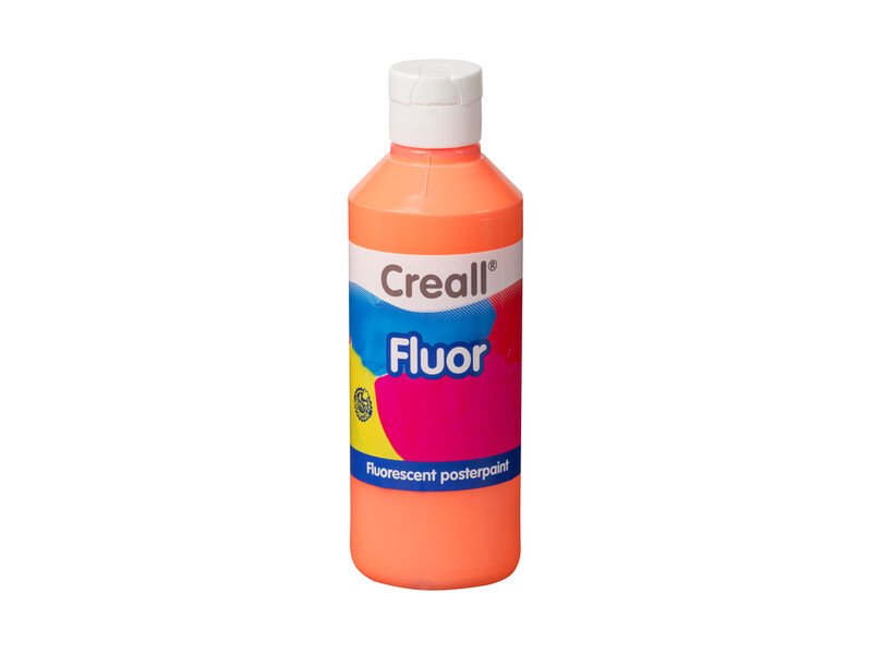Plakkaatverf Creall fluor oranje 250ml 1