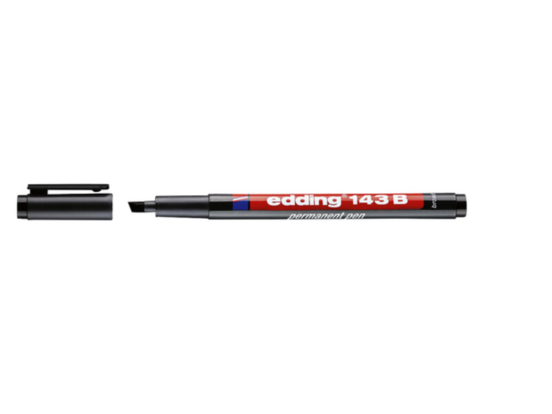 Viltstift edding 143 schuin 1-3mm zwart 1