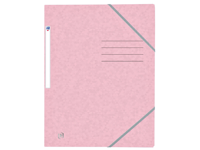 Elastomap Oxford Top File+ A4 3 kleppen 390gr pastel roze 1