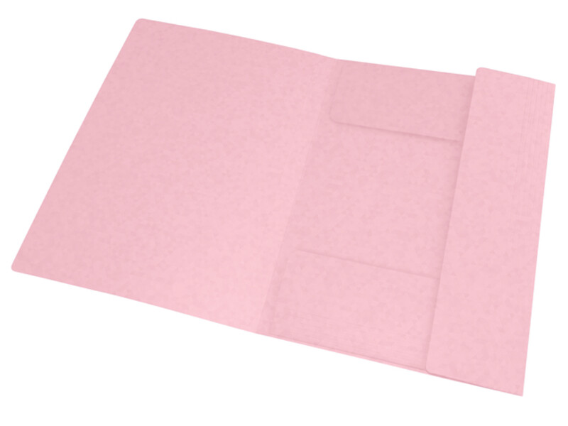 Elastomap Oxford Top File+ A4 3 kleppen 390gr pastel roze 2