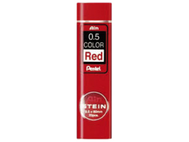 Potloodstift Pentel 0.5mm rood  koker à 20 stuks 1