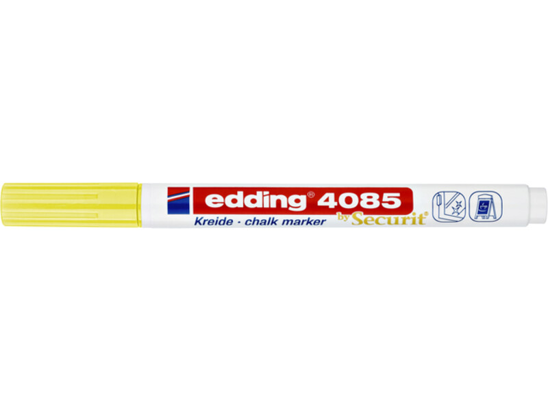 Krijtstift edding 4085 by Securit rond 1-2mm neon geel 1