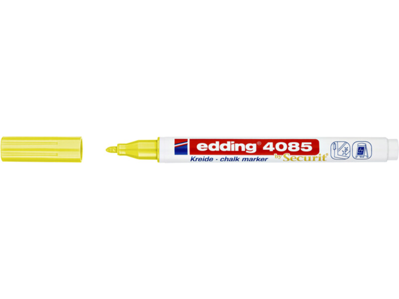 Krijtstift edding 4085 by Securit rond 1-2mm neon geel 2