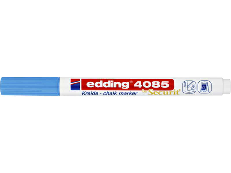 Krijtstift edding 4085 by Securit rond 1-2mm lichtblauw 1