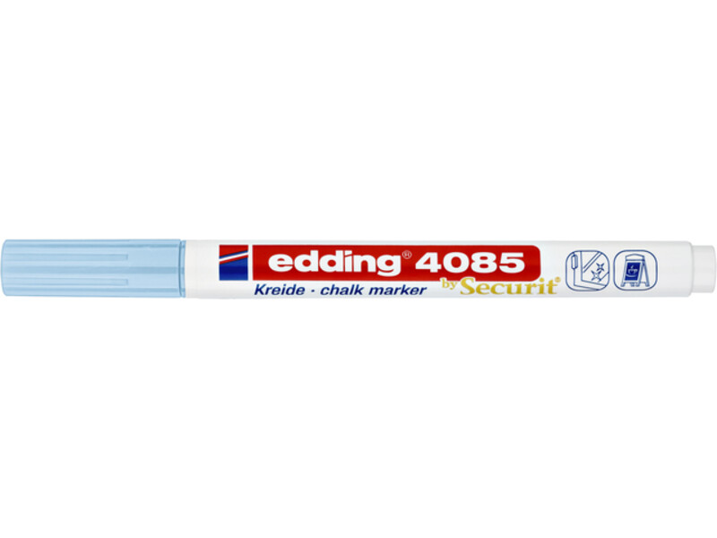 Krijtstift edding 4085 by Securit rond 1-2mm pastel blauw 1