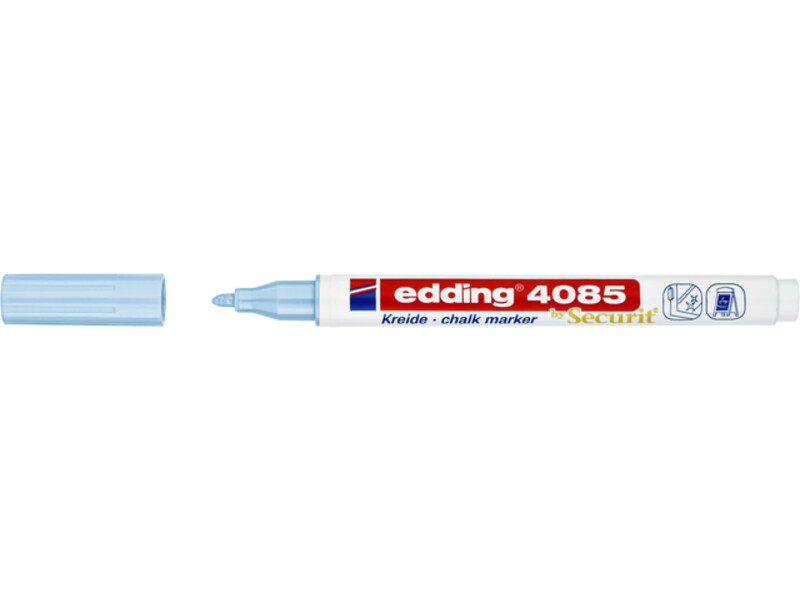 Krijtstift edding 4085 by Securit rond 1-2mm pastel blauw 2
