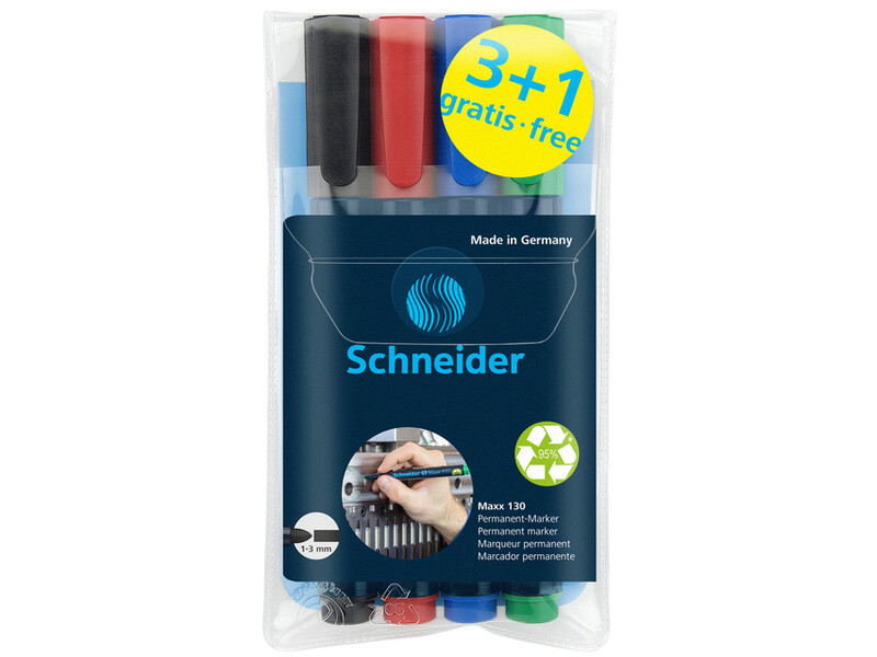 Permanent marker Schneider Max 130 3+1 gratis 1