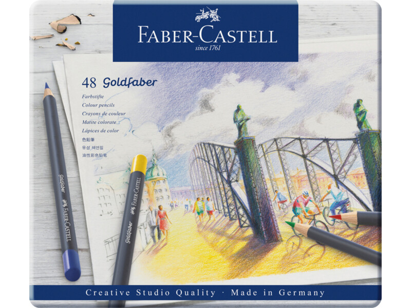 Kleurpotloden Faber-Castell Goldfaber assorti set à 48 stuks 1