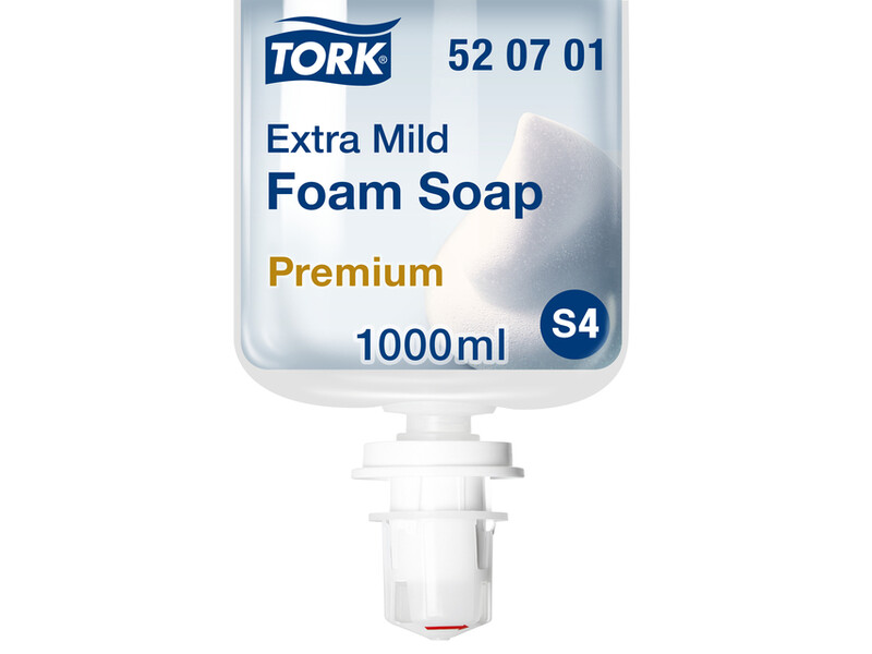 Handzeep Tork S4 foam extra mild geurvrij allergievriendelijk 1000ml 520701 1