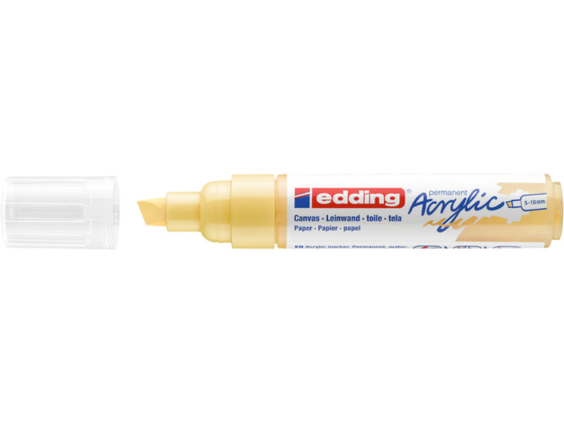 Acrylmarker edding e-5000 breed  pastel geel 1