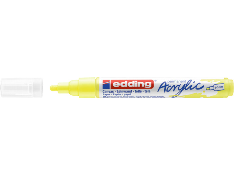 Acrylmarker edding e-5100 medium neon geel 1