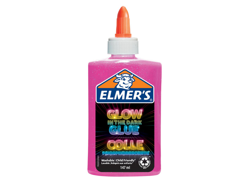 Kinderlijm Elmer's glow in the dark roze 1