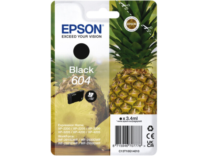 Inktcartridge Epson 604 T10G14 zwart 1
