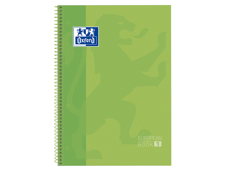 Notitieboek Oxford Classic Europeanbook A4+ 4-gaats lijn 80vel groen 1