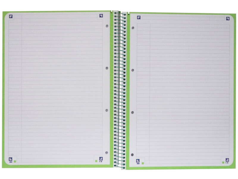 Notitieboek Oxford Classic Europeanbook A4+ 4-gaats lijn 80vel groen 2