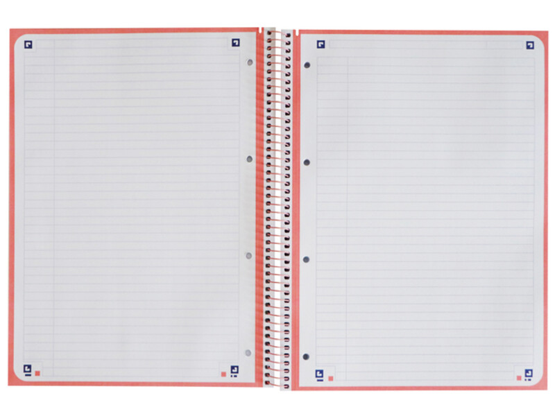 Notitieboek Oxford Classic Europeanbook A4+ 4-gaats lijn 80vel roze 6