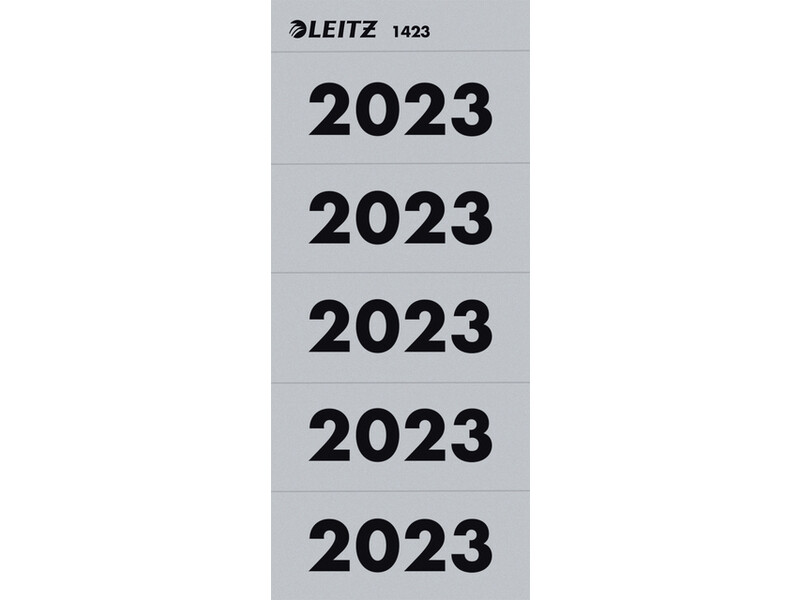 Rugetiket Leitz 2023 80mm grijs 1