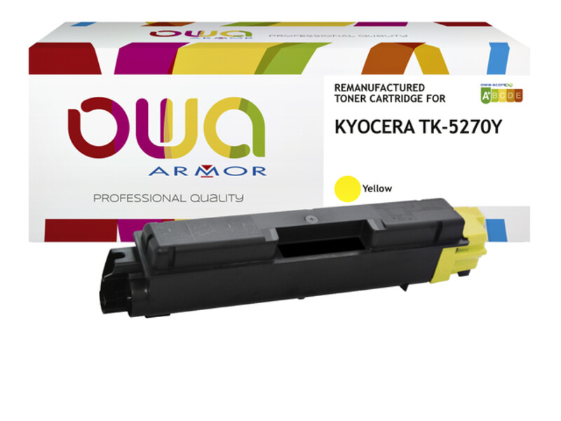 Toner OWA alternatief tbv Kyocera TK-5270Y geel 1