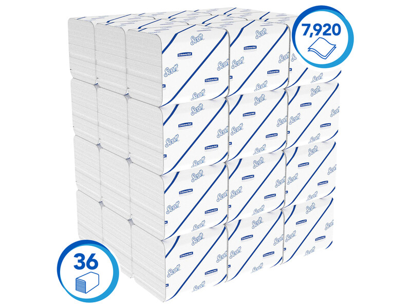 Toiletpapier Scott Control gevouwen 2-laags 36x220vel wit 8509 2