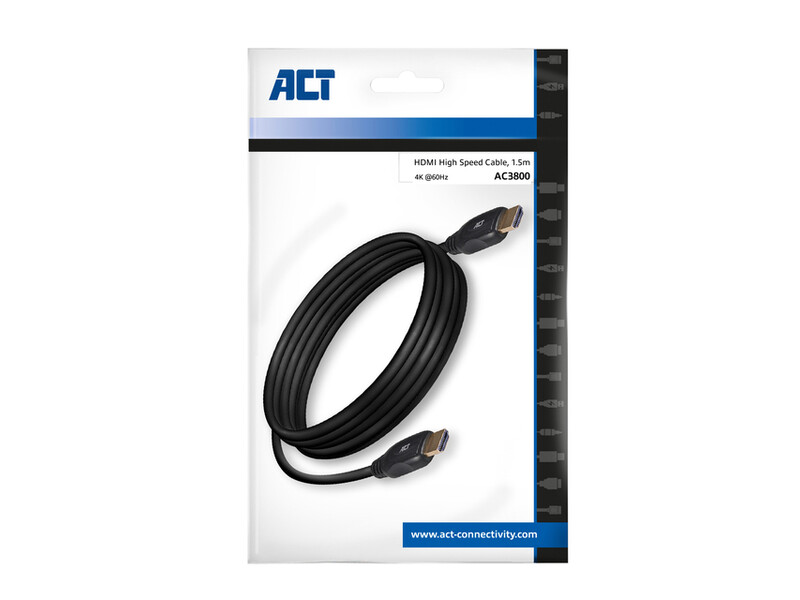 Kabel ACT HDMI High Speed type 1.4 1.5 meter 2