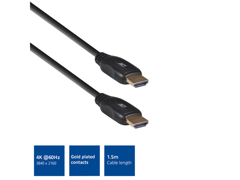 Kabel ACT HDMI High Speed type 1.4 1.5 meter 3