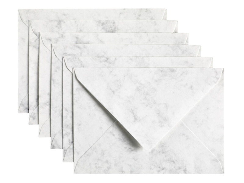 Envelop Papicolor C6 114x162mm marble grijs 1