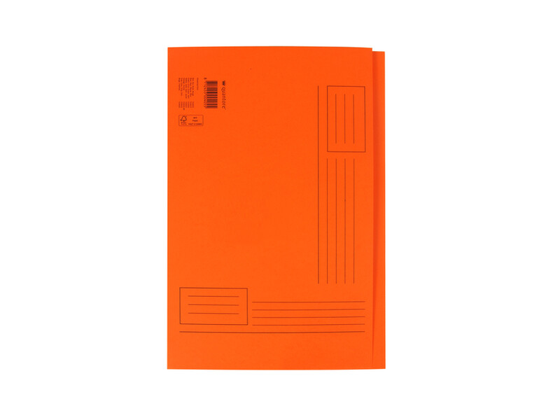 Vouwmap Quantore Folio ongelijke zijde 250gr oranje 1