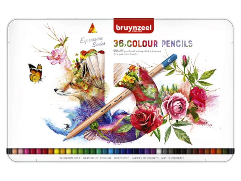 Kleurpotloden Bruynzeel Expression colour blik à 36 stuks assorti 1