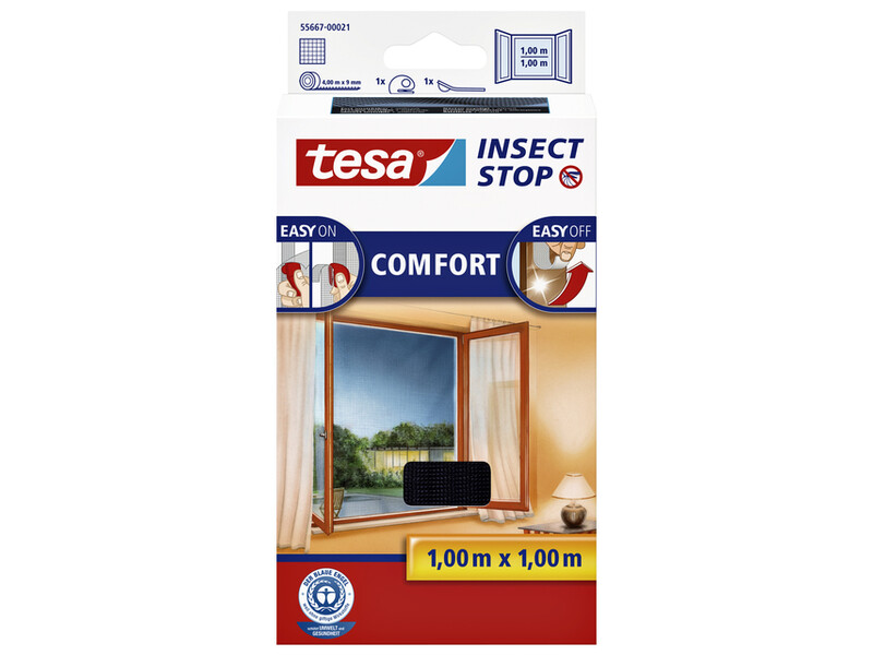 Insectenhor tesa® Insect Stop COMFORT raam 1x1m antraciet 1