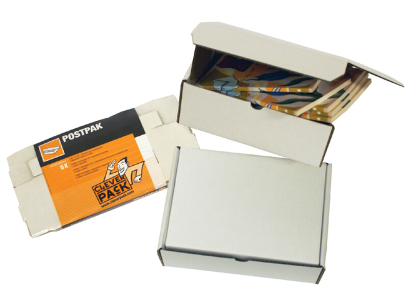 Postpakket CleverPack golfkarton 330x300x80mm wit pak à 5 stuks 2