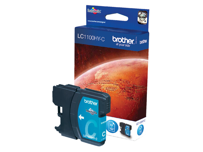 Inktcartridge Brother LC-1100HYC blauw 1