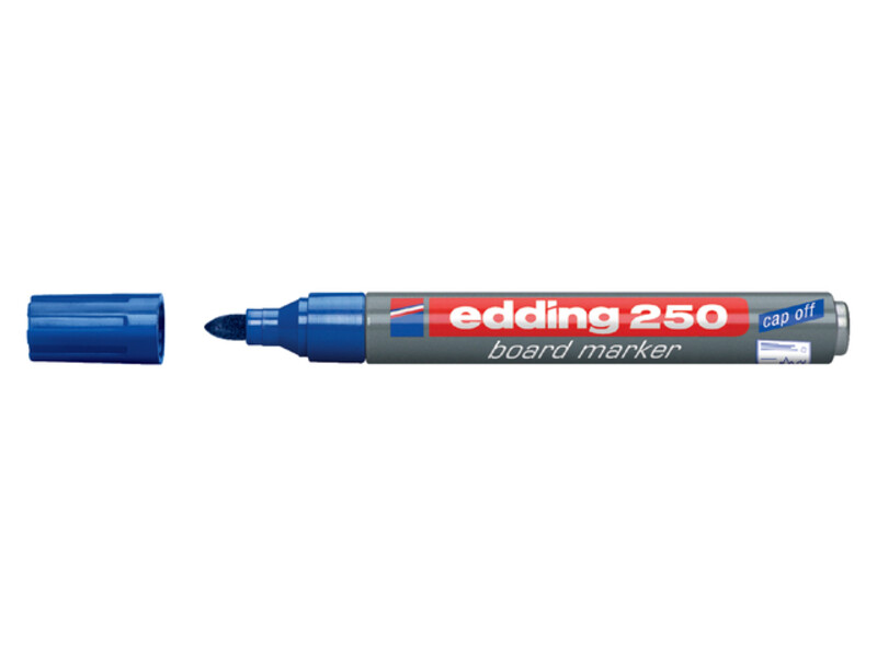Viltstift edding 250 whiteboard rond 1.5-3mm blauw 1