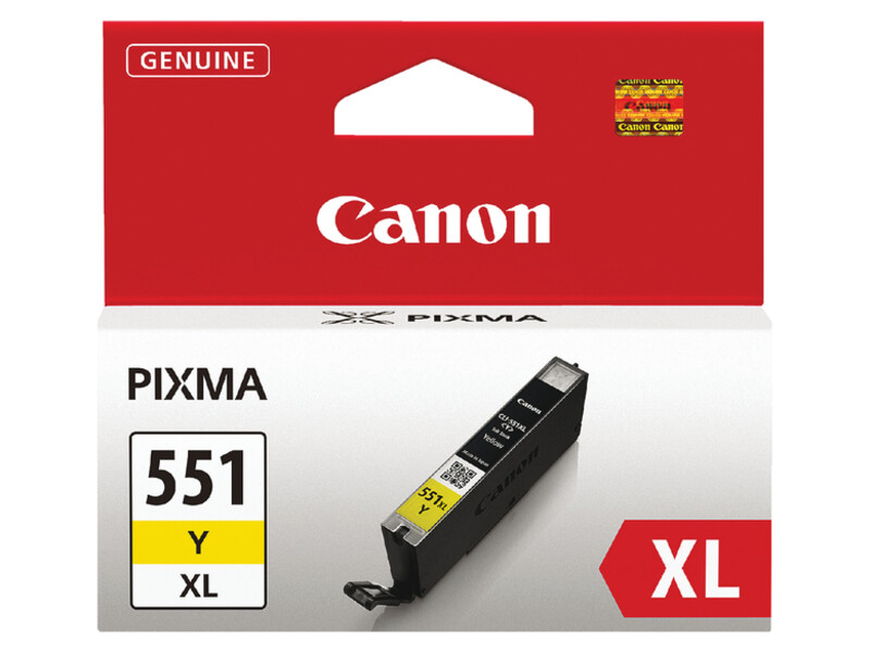 Inktcartridge Canon CLI-551XL geel HC 1