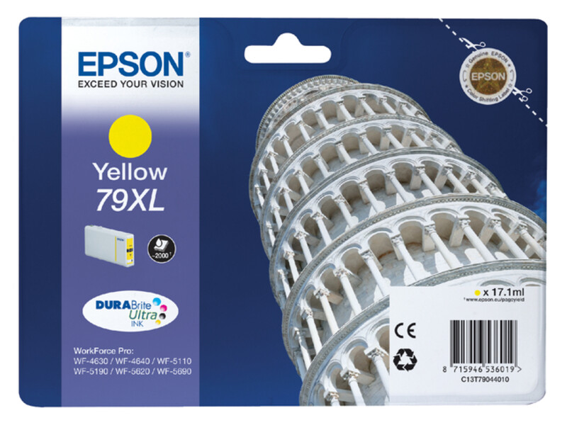 Inktcartridge Epson 79XL T7904 geel HC 1
