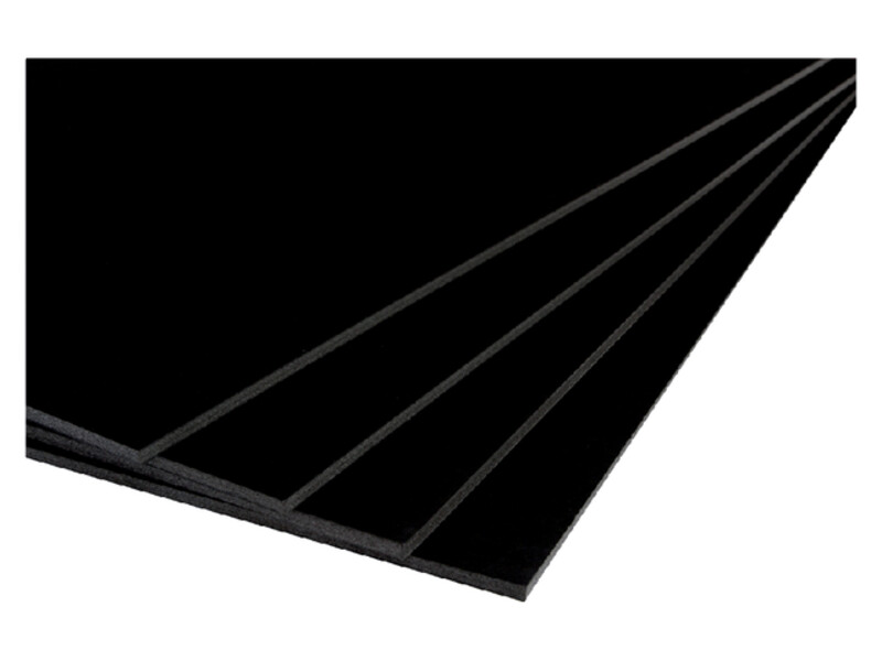 Foamboard 50x70cm 2-zijdig 5mm zwart 1