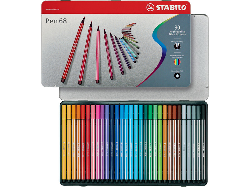Viltstift STABILO Pen 68 blik à 30 kleuren 1