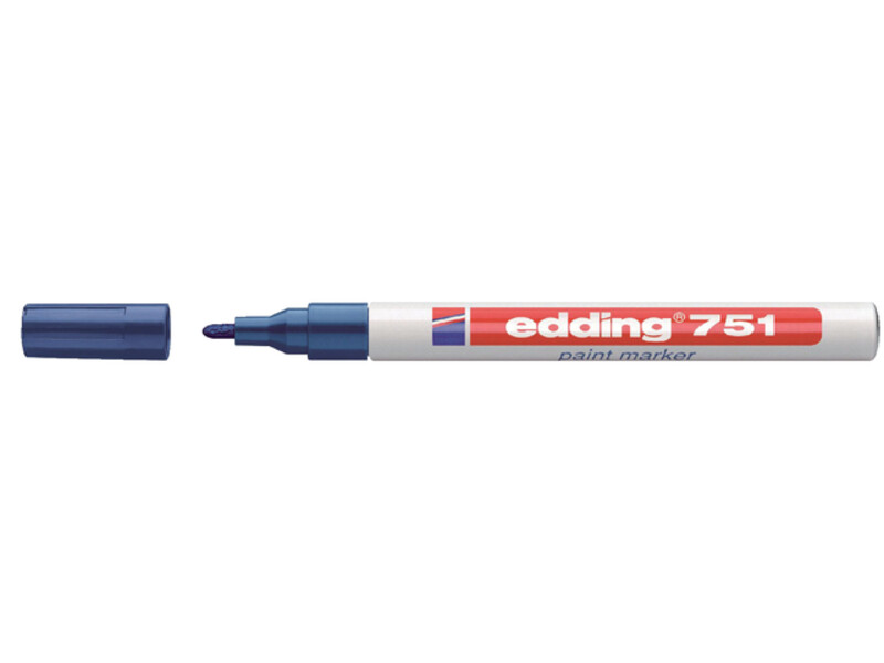 Viltstift edding 751 lakmarker rond blauw 1-2mm 1