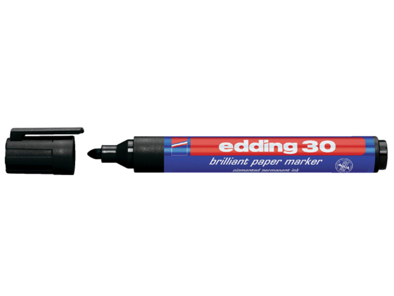 Viltstift edding 30 brilliant rond 1.5-3mm zwart 1