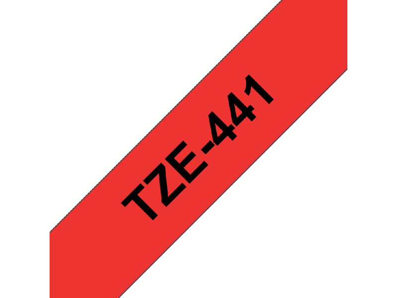 Labeltape Brother P-touch TZE-441 18mm zwart op rood 2