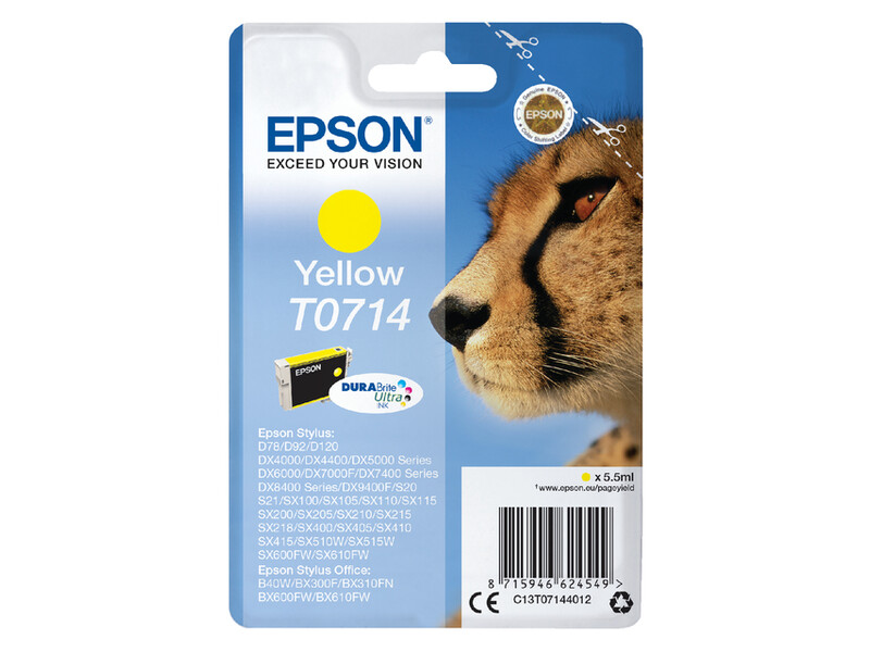 Inktcartridge Epson T0714 geel 1