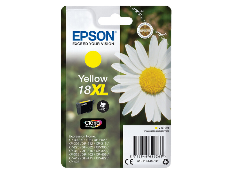 Inktcartridge Epson  18XL T1814 geel HC 1