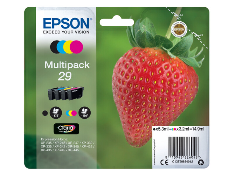 Inktcartridge Epson 29 T2986 zwart + 3 kleuren 1