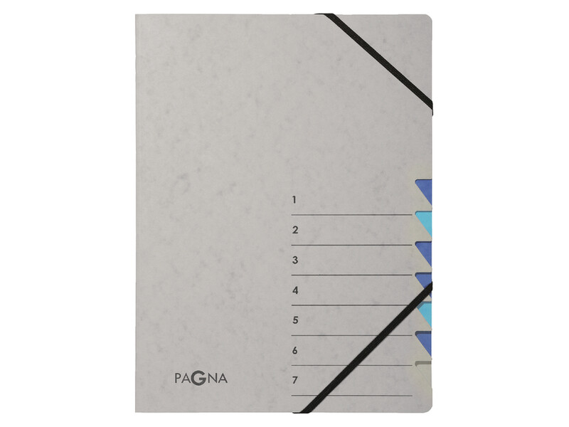 Sorteermap Pagna Easy A4 7 tabs grijs/blauw 1