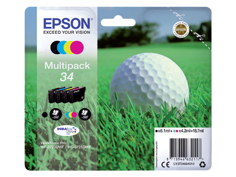Inktcartridge Epson 34 T3466 zwart + 3 kleuren 1