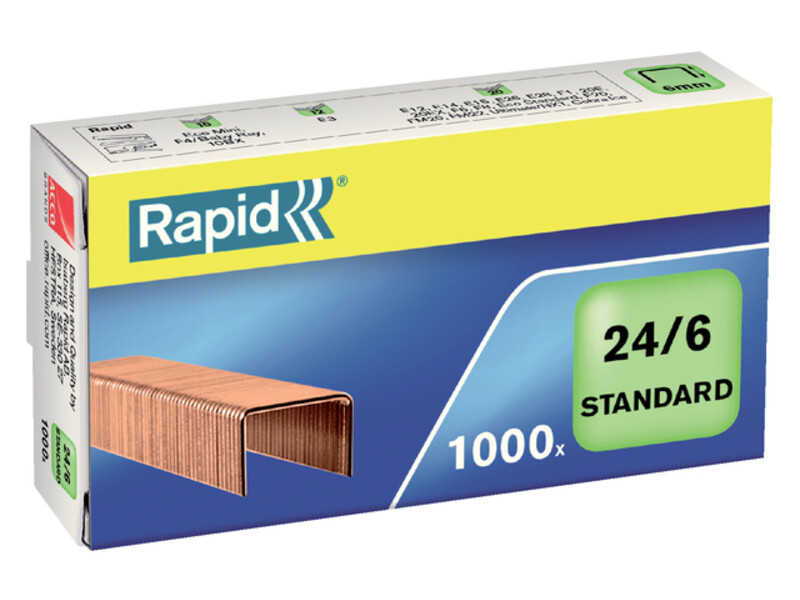 Nieten Rapid 24/6 verkoperd standaard 1000 stuks 1