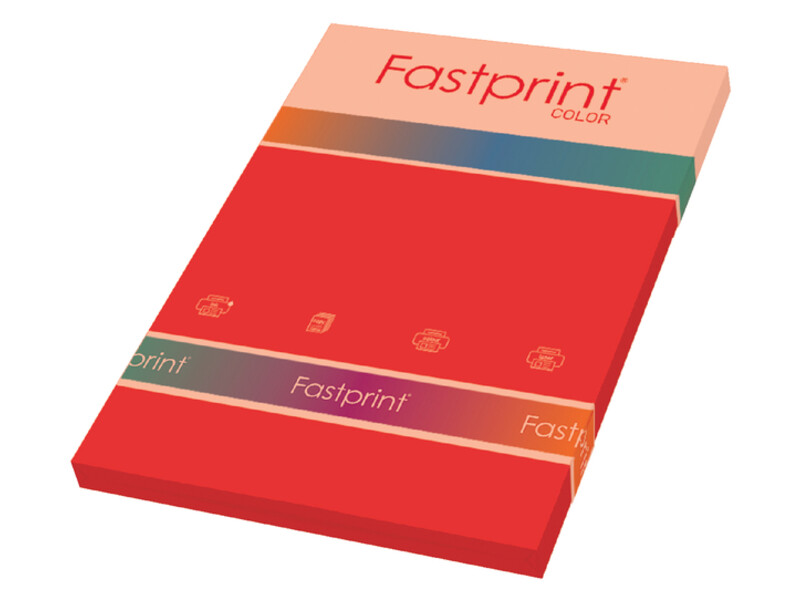 Kopieerpapier Fastprint A4 80gr felrood 100vel 1