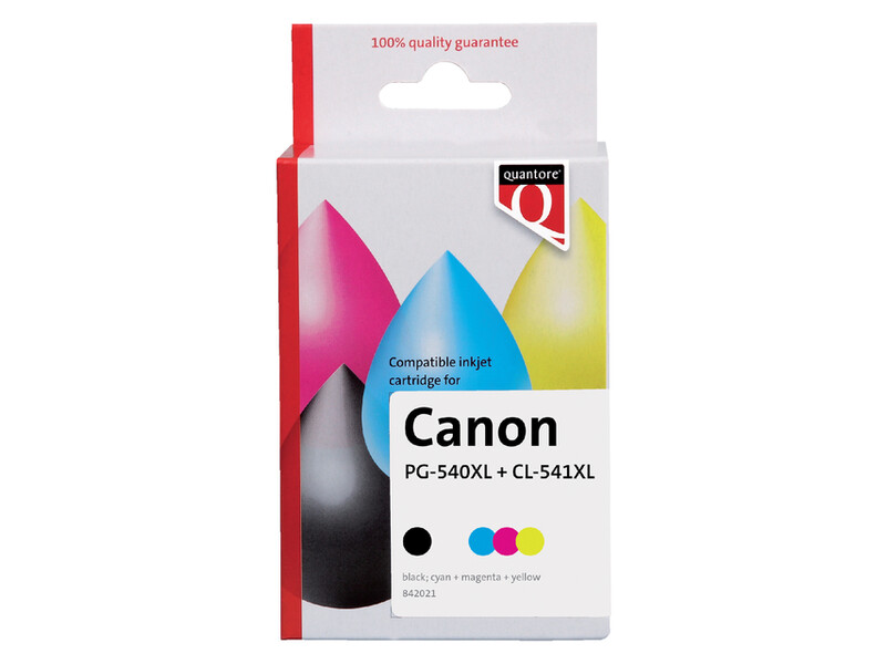 Inktcartridge Quantore alternatief tbv Canon PG-540XL CL-541XL zwart kleur HC 1