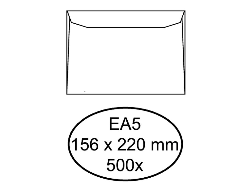 Envelop Quantore bank EA5 156x220mm wit 500stuks 1